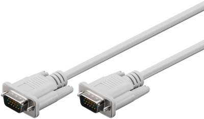 Kábel VGA M/M 2m, predlžovací, tienený, sivý