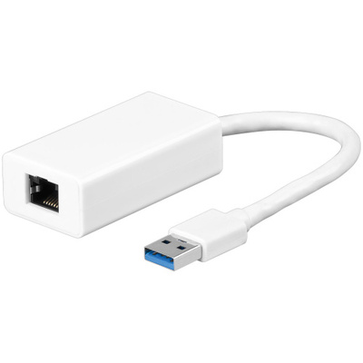 Adaptér USB 3.0 na RJ45 (Gigabit Ethernet), 10cm, biely