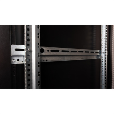 19" Rack na podlahu 36U, 1705x600x1000mm (HxWxD), PRO, Plexiglas, čierny