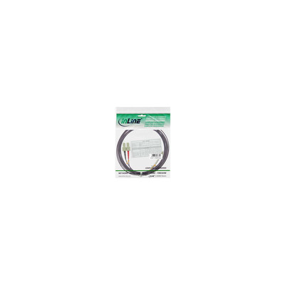 Fiber kábel LC-SC, 0.5m Duplex OM4(50/125µm), LSOH, 2mm, fialový