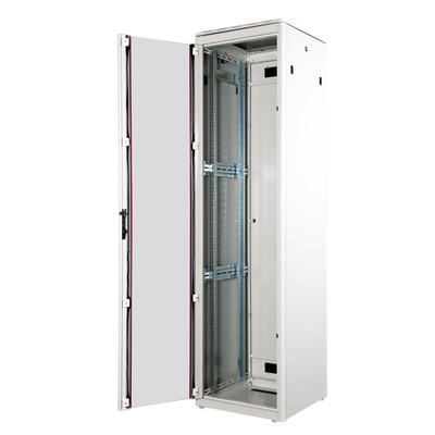 19" Rack na podlahu 47U, 2276x600x600mm (HxWxD), PRO, sklenené dvere, sivý
