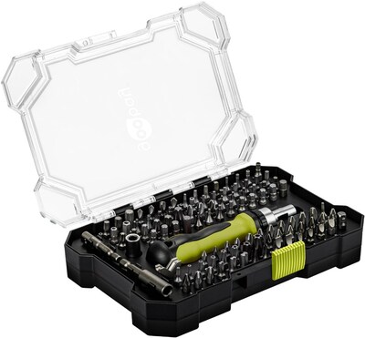 Sada skrutkovač so 100-dielnou sadou bitov