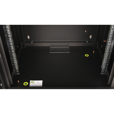 19" Rack na stenu 9U, čierny, 505x600x450mm (HxWxD), RAL9005, PRO, odnímateľné bočnice