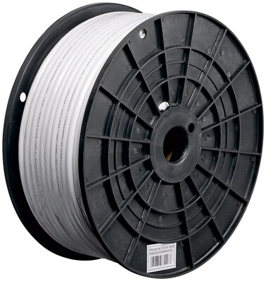 Kábel koax. návin 100m, RG59, 75 Ohm, 2x tienený, 100 dB, 6.8mm, Cu, biely