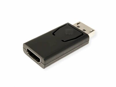 Adaptér DisplayPort/HDMI M/F, 2K@60Hz (DP 1.2, HDMI 1.4), priamy, čierny