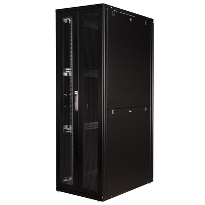19" Rack na podlahu 42U, 1970x600x1000mm (HxWxD), PRO, Plexiglas, čierny