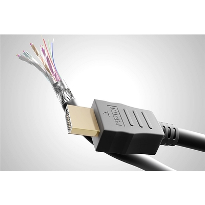 Kábel HDMI M/M 0.5m, Ultra High Speed+Eth, 8K@60Hz, HDMI 2.1, G pozl. kon., čierny