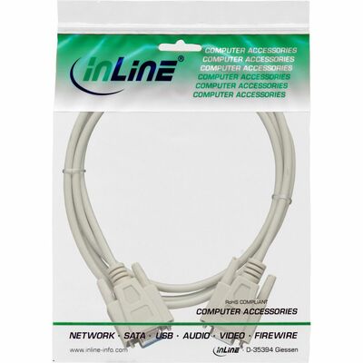 Kábel linkový 9F/9F 5m, zapojenie 1:1, sivý