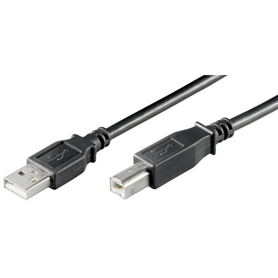 Kábel USB 2.0 A-B M/M 3m, High Speed, čierny
