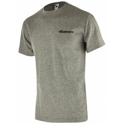 Tričko s krátkym rukávom s logom GAPPAY, unisex, sivé, XXXL