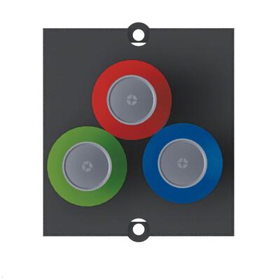 Modul pre BACHMANN, 3xBNC (RGB), F/F, čierny
