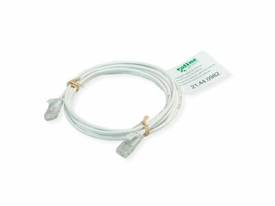 UTP Patchkábel LSOH TPE 0.15m cat.6a, modrý, slim, Cu, Flex Cable, Roline Green, Eco obal