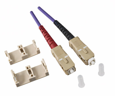 Fiber kábel SC-SC, 50m Duplex OM4(50/125µm), LSOH, 3mm, fialový