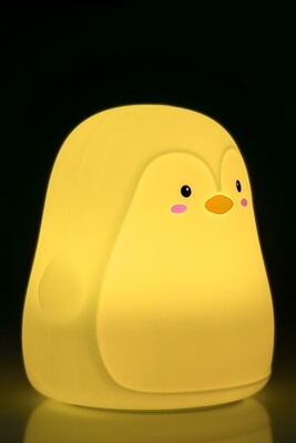 Nočná LED lampa "Tučniak", rôzne režimy svietenia, RGB farby, nabíjacia (USB C)