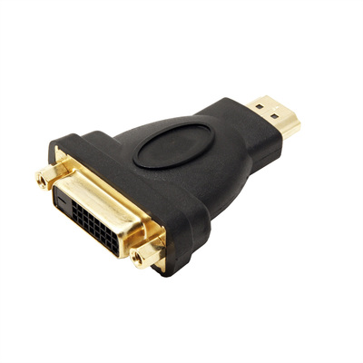 Adaptér HDMI/DVI M/F, priamy, 1920x1200@60Hz, čierny, pozl. konektor