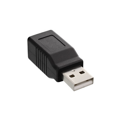 Adaptér USB 2.0, A-B F/M, 480Mbps, zahnutý hore 90°, čierny