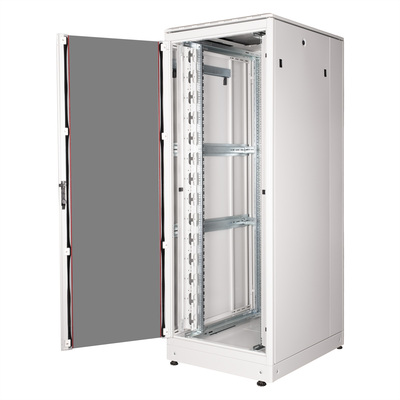 19" Rack na podlahu 42U, 2053x800x1000mm (HxWxD), PRO, sklenené dvere, sivý
