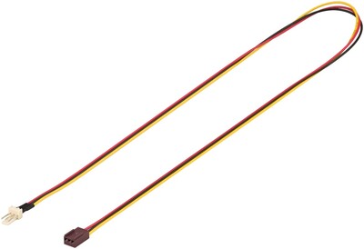 Kábel napájací interný predlžovací FAN 3pin M na 3pin F 60cm