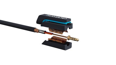 Kábel 3.5mm stereo jack M/F predlžovací 5m, modrý, pozl. konektor, ClickTronic