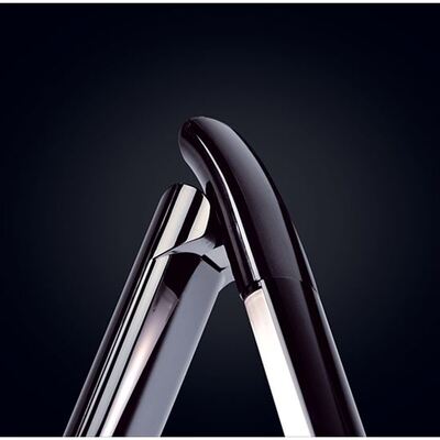 LED stolná lampička stmievaťelná, 12W, voľba teploty svetla, USB, čierny lesk