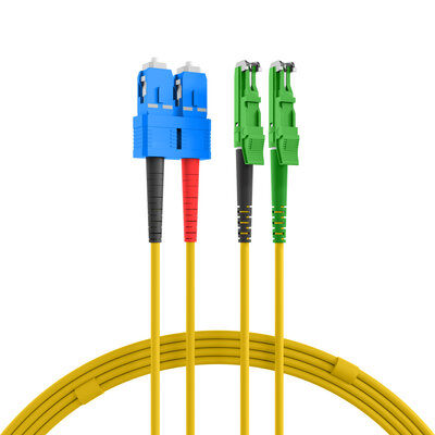Fiber kábel SC-E2000/APC, 2m Duplex OS2(9/125µm), LSOH, 3mm, žltý
