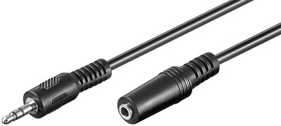 Kábel 3.5mm stereo jack M/F predlžovací 10m, čierny
