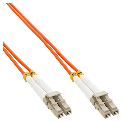 Fiber kábel LC-LC, 15m Duplex OM2(50/125µm), LSOH, 2mm, oranžový