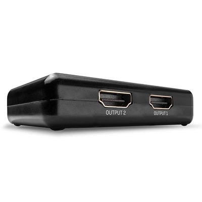 Video distribútor/splitter HDMI 1IN/2OUT UHD 4K (60Hz) 10.2G, čierny, napájanie micro USB