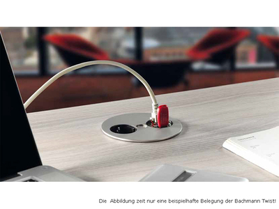 TWIST 2xSCHUKO 230V, 2m kábel 1.5mm², vidlica CEE7/7, nerezová farba