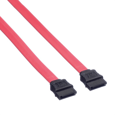 Kábel SATA II M/M 0.5m, 3 Gbit/s, červený