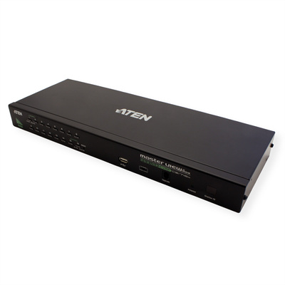 KVM switch/prepínač 16PC, VGA, PS2+USB, HotKeys, OSD