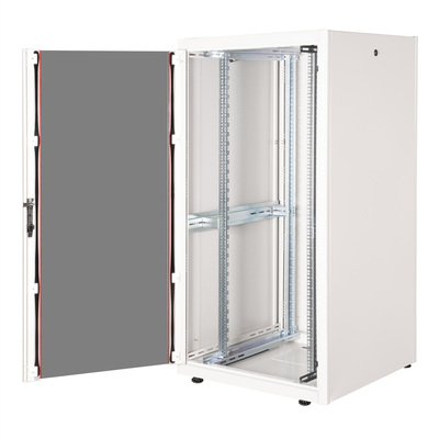 19" Rack na podlahu 32U, 1560x800x800mm (HxWxD), BASIC, sklenené dvere, sivý