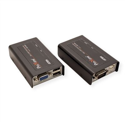Predĺženie KVM cez TP na 100m, VGA, USB