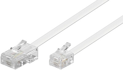 Kábel telefónny RJ11/RJ45, 6m, biely