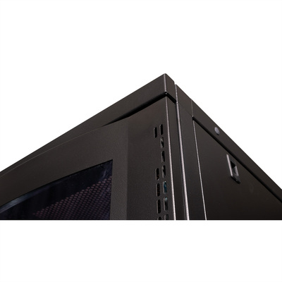 19" Rack na podlahu 26U, 1260x600x1000mm (HxWxD), PRO, Plexiglas, čierny