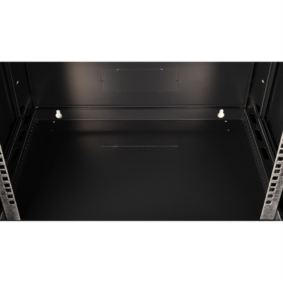 19" Rack na stenu 12U, čierny, 645x600x450 mm (HxWxD), odnímateľné bočnice