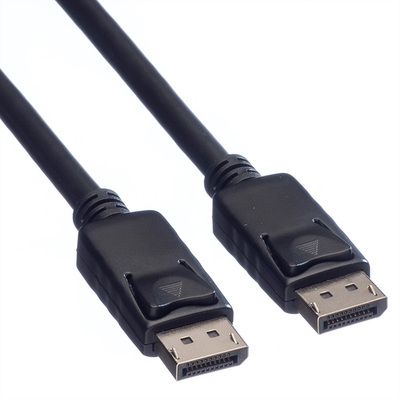 Kábel DisplayPort M/M 1.5m, 4K@60Hz, DP v1.2, 21.6Gbit/s, TPE, flexibilný, čierny