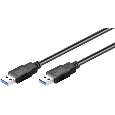 Kábel USB 3.0 A-A M/M 5m, Super Speed, čierny