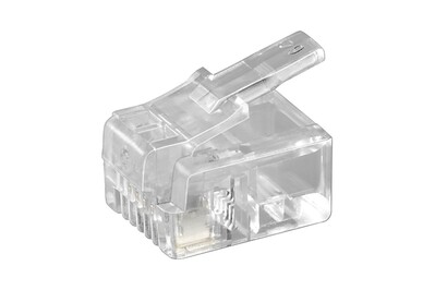 Konektor 6/4 RJ11 telefónny na plochý kábel 10ks/bal