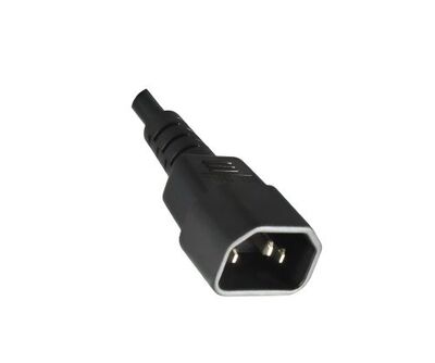 Kábel sieťový 230V predlžovací, C13 - C14, 1m, 1.00mm², 10A, LSOH, čierny