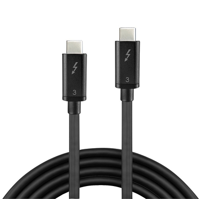 Kábel Thunderbolt 3 (USB 3.1 Typ C) M/M 0.5m, 40GBit/s (Power Delivery 20V5A), čierny