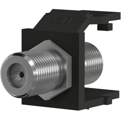 Modul F-konektor F/F Keystone, čierny
