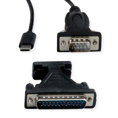 Redukcia z USB 3.1 Typ C na RS232, 9pin, 1.8m + adapdér na 25Pin M