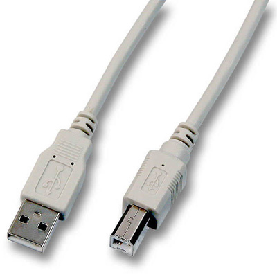 Kábel USB 2.0 A-B M/M 5m, High Speed, sivý Premium