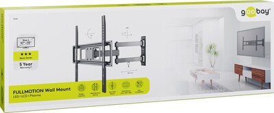 Držiak pre TV 37-70" na stenu, max 35kg, rameno 427mm, VESA do 600x400, čierny