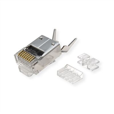 Konektor 8/8 RJ45 cat.6, tienený, na drôt/lanko, špeciálny skrátený, AWG 24-26, 10ks/bal