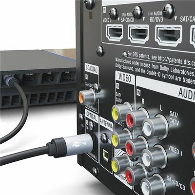 Kábel Toslink audio optický SPDIF prepojovací M/M 5m, + adaptér 3,5mm mini toslink, čierny