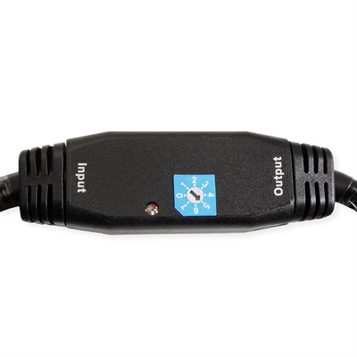 Kábel HDMI M/M 30m, High Speed+Eth, 4K@30Hz, HDMI 1.4, pozl. konektor, čierny, jednosmerný, aktívny