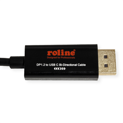 Kábel DisplayPort na USB 3.1 Typ C M/M 2m, Obojsmerný, v1.2, 4K@60Hz UHD, čierny