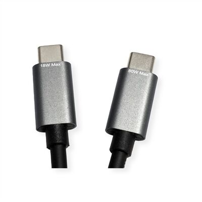 Kábel USB 2.0 Typ C CM/2xCM 1.85m, High Speed, Power Delivery 100w, čierny
